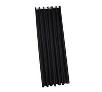 MUELODSIC Rideau Occultant Thermique à Œillets Noir Tissu Lin Épais Texturé Isolation Obscurcissant pour Salon et Chambre Décor Fenêtre Moderne