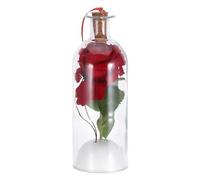 MUELODSIC Rose Stabilisée sous Cloche en Verre 20 X 7 X 7 Cm Message Vocal Enregistrable, Décoration Élégante Saint-Valentin, Fête des Mères ou Anniversaire, Présent Romantique pour Femme