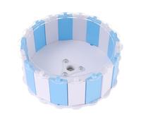 MUELODSIC Roue d'exercice Silencieuse pour Hamster, Grosse Roue 18,5 Cm en Plastique, Jouet D'activité pour Petits Animaux, Adapté à Hamsters Et Écureuils, Couleur Rose Et Blanc