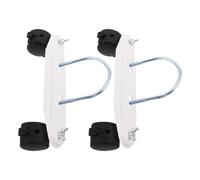 MUELODSIC Roulettes Pivotantes Blanches avec Frein Lot de 2 Supports Robustes en Plastique et Fer pour Radiateur à Bain D'huile pour Chauffage Électrique Mobile en Salon