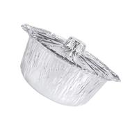 MUELODSIC Round Foil Pan With Lid Disposable Bbq Baking Tray For Food Storage And Grilling