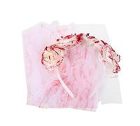 MUELODSIC Serrage-tête Halloween Voile Mariée Fantôme Effet Sanglant, Couronne de Fleurs Rose, Accessoire Costume Jour des Morts pour Fête et Carnaval, Bandeau Coiffe de Cortège Nuptial