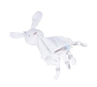 MUELODSIC Serviette Apaisante Garçon Fille Coton Doux avec Hochet et Papier Bruissant Peluche Lapin Câlin pour Éveil et Confort Puériculture