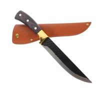 MUELODSIC Set de Couteaux de Boucher en Acier Inoxydable Multi-fonction avec Manche en Bois et Étui en Cuir, Coupe-viande Pratique Cuisine et Restaurant