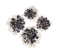 MUELODSIC Set Yeux et Nez de Sécurité Plastique avec Rondelles pour Peluches Poupées et Amigurumi Accessoires DIY Résistants et Faciles à Assembler Mixtes Noir Ovale avec Points Blancs