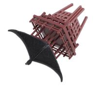 MUELODSIC Statue de Kiosque Traditionnel Chinois en Plastique pour Micro-Paysage et Rocher, Décoration Solide Charme Oriental Vintage pour Table et Jardin