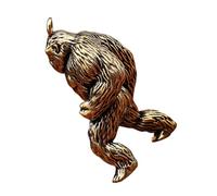 MUELODSIC Statue Gorille Laiton Miniature Décoratif Porte-clés Suspendu Multifonction Sculpture Rétro Détaillée Ornement Bureau et Maison Figurine Animal Artisanale