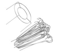MUELODSIC Support Brochettes Inox pour Friteuse Air Chaud Porte-brochettes Kebab Vertical Gril Barbecue Multifonction pour Viandes Légumes et Fruits Cuisson Homogène et Robuste