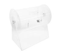 MUELODSIC Tambour de Tombola Acrylique Transparent sur Pied Grande Cage Rotative pour Tirages Au Sort Boîte à Tickets Spacieuse pour Jeux de Loterie et Bingo Accessoire pour Événements et