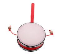 MUELODSIC Tambour Hochet en Bois pour Bébé Jouets Musique Petit Tambour Rotatif Instrument de Percussion Éveil Musical Activités Maternelle Jouets Apaisants 1 Pièce