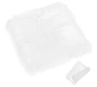 MUELODSIC Tapis de Fond en Peluche Long Blanc pour Manucure Accessoire Photo Décoratif Confortable Fond Intérieur pour Salon de Beauté Institut et Prise de Vue