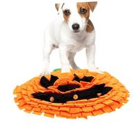 MUELODSIC Tapis Renifleur pour Chien Forme Citrouille Orange Tapis Dalimentation Stimulant Mental Doux Polaire et Adapté Grandes Races