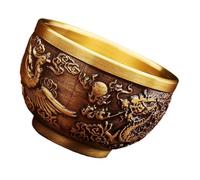 MUELODSIC Tasse à Thé Laiton Vintage avec Dragon et Phénix Tasse Multifonction pour Thé et Vin et Artisanale Bureau et Maison Art Chinois Traditionnel