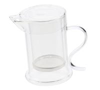 MUELODSIC Théière Verre Borosilicate avec Filtre Intégré Infuseur Pratique pour Maison Résistante Chaleur Transparente et Facile à Nettoyer Ensemble pour Infusion de Thé