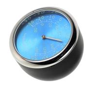 MUELODSIC Thermomètre Voiture Bleu Horloge Électronique Jauge Température Tension Indicateur Intérieur Véhicule