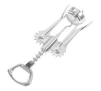 MUELODSIC Tire-bouchon à Ailes Acier Inoxydable Ouvre-bouteille Vin et Bière Ergonomique Poignée Large Antidérapante Design Argenté Confortable et Facile à Utiliser Cadeau pour Amateurs de