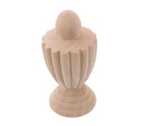MUELODSIC Unfinished Wooden Fence Topper Finial for Staircases and Bed Posts European Style Decorative Post Cap DIY Craft Decoration