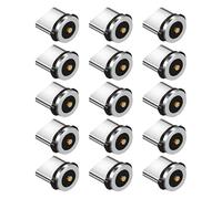 MUELODSIC USB Magnetique et Transmission de Données Couleur Aléatoire Chargeur Magnétique de Type C Connecteur Magnétique en Aluminium 15pcs USB C pour Charge Rapide