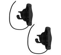 MUELODSIC Valve de Gonflage de Bateau Gonflable TPU Noir 2 Pièces avec Bouchon à Double Joint et Ficelle, Pièce de Remplacement pour Kayak, Canoë, Radeau - Accessoire Étanche pour Sports