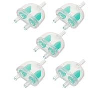 MUELODSIC Vanne à Levier de Contrôle du Débit d'air 3 Voies pour Aquarium, Clapet Anti-Retour en Plastique Vert 5 Pièces 3,5 X 1,6 Cm, Accessoire Pompe Aquarium, Dispositif Anti-Reflux