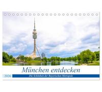 München entdecken - Die Schönheit der Bayerischen Metropole (Tischkalender 2026 DIN A5 quer), CALVENDO Monatskalender: Eine Fotoreise mit bekannten Sehenswürdigkeiten und Geheimtipps in München.