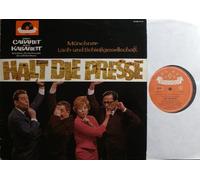 Münchner Lach- und Schießgesellschaft - HALT DIE PRESSE / Münchner Lach- und Schießgesellschaft / Vom CABARET zum KABARETT / Eine Serie für die Freunde der zehnten Muse / Ursula Noack / Jürgen Scheller / Dieter Hildebrandt / Hans J. Diedrich / Walter Kabel / Sammy Drechsel / Bildhülle / Deutsche Pressung / Polydor # 46 589 / 12" Vinyl Langspiel Schallplatte