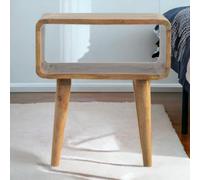 muenfly Table de chevet en bois massif avec compartiment ouvert - Rangement et rangement juste à côté du lit