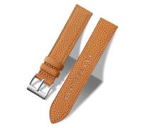 MUENShop Bracelet de montre en cuir véritable litchi XXL extra long, mécanisme à dégagement rapide, 20 mm, 22 mm, grande taille, compatible avec la plupart des montres intelligentes, marron, 22MM