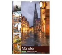 Münster - Stadt und Natur (Wandkalender 2026 DIN A3 hoch), CALVENDO Monatskalender: Münster ist facettenreich und vielseitig, die Stadt im Einklang mit der Natur..
