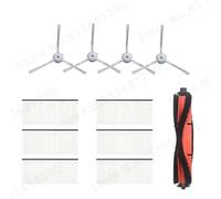 MUEOSI Brosse principale/latérale, filtre HEPA, boîte à poussière en tissu, sac à poussière, for pièces d'aspirateur Robot Xiaomi, Lydsto R1 / R1A / R1 Pro / S1 collecteur de poussière(Size:White Set