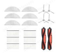 MUEOSI Brosse principale/latérale, filtre HEPA, boîte à poussière en tissu, sac à poussière, for pièces d'aspirateur Robot Xiaomi, Lydsto R1 / R1A / R1 Pro / S1 collecteur de poussière(Size:White Set