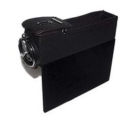 MUEOSI Console de voiture universelle, for siège, porte-gobelet latéral en cuir PU, support de téléphone, boîte de rangement for cartes, organisateur intérieur de voiture Remplisseur d'espace entre le