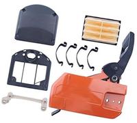 MUEOSI Couvercle d'embrayage de frein de chaîne, poignée, support de filtre à air, clip, pièces de rechange for tronçonneuses Husqvarna 268 272 Filtre à air pour tondeuse à gazon