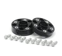 MUEOSI Entretoises de roue CNC en alliage d'aluminium 2 pièces 20/25/30/35 mm for PCD 5x100 CB 57.1, for Audi, A1, A2, A3, TT, for FOX, for Golf adaptateurs de roue(2PCS 20MM BLACK)