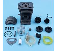 MUEOSI Kit cylindre-piston 40 mm, for Husqvarna 141142137136 tronçonneuse WT moteur carter d'huile joint pompe ligne de carburant filtre silencieux joint Piston de cylindre de tronçonneuse