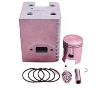 MUEOSI Kit cylindre-piston 45 mm, for Wacker WM80 BS500 BS502 BS502I BS600 BS602 BS602I BS700 BS702, anneaux de bougie d'allumage, pièce de rechange Piston de cylindre de tronçonneuse