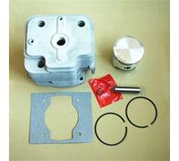 MUEOSI Kit cylindre-Piston 48mm avec joint, for moteur 2 temps 1E48F 48F 63CC, tarière de terre, pièces de perceuses électriques Piston de cylindre de tronçonneuse(With cylinder gasket)