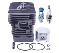 MUEOSI Kit cylindre-piston 49MM, for tronçonneuse MS390 MS290 MS310 029 039 1127 020 1216 W, soupape de décompression de bougie d'allumage Piston de cylindre de tronçonneuse