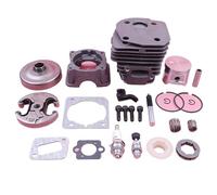 MUEOSI Kit de base de culasse 45 mm, for Husqvarna 350 351 353 346XP 537253002 503 88 59 01 503980002 W, pignon de tambour d'embrayage à piston Piston de cylindre de tronçonneuse