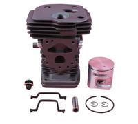 MUEOSI Kit de circlips de segment de Piston cylindrique de 42mm, for Husqvarna 445 445E 450 Rancher 450, pièce de rechange for tronçonneuse 545081892 Piston de cylindre de tronçonneuse