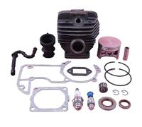 MUEOSI Kit de joint de roulement de Piston cylindre Nikasil à gros alésage de 56mm, for tronçonneuse 066 MS660 1122 020 1211 W, Valve de décompression Piston de cylindre de tronçonneuse