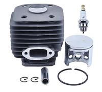 MUEOSI Kit de Piston cylindre 48mm, for Husqvarna 262xp 261 262 pièces de rechange de tronçonneuse 503541171 W bougie d'allumage Piston de cylindre de tronçonneuse
