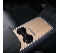 MUEOSI Revêtement d'accoudoir Central de Voiture en PVC, Effet Bois, for Tesla Model 3/Y 2021-2023 Habillage de Console Centrale de Voiture