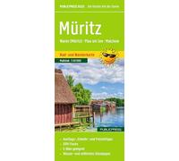 Müritz, Rad- und Wanderkarte 1:50.000, Publicpress: Waren (Müritz) - Plau am See - Malchow, mit Toureninfos, GPX Tracks, wasserfest und reißfest
