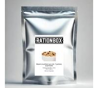 Muesli croustillant sans lait - 7 portions lyophilisées - Durée de conservation : 25 ans - Ration d'urgence