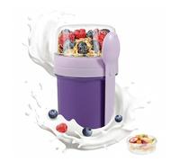 Muesli Cup, 450 ml + 250 ml, Tasse à Yaourt, tasse de céréales à emporter étanche avec cuillère et boîte à sauce, boîte à déjeuner sans BPA, bol à céréales, pour les enfants et les adultes, pourpre