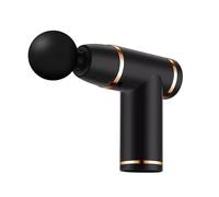 Muet Pistolet de massage en alliage d'aluminium avec 8 vitesses et 4 têtes de massage, mini masseurs portables rechargeables, for la maison et le bureau compact(Svart)