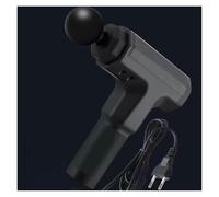 Muet Pistolet de massage en plastique à 2 vitesses et 4 têtes de massage, puissant et silencieux, avec moteur sans balais compact(Svart)