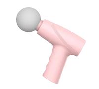 Muet Pistolet de massage en plastique à 3 vitesses, masseurs portables confortables, moteur sans balais silencieux, utilisation à domicile et au bureau compact(Pale Red)