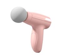 Muet Pistolet de massage en plastique à 3 vitesses, mini pistolet de massage rechargeable, masseur musculaire portable, usage domestique et professionnel compact(Pale red)